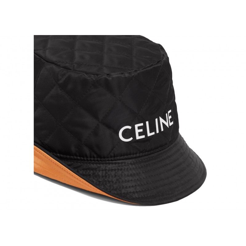 Celine Bucket Hat In Vinyl Twill Black