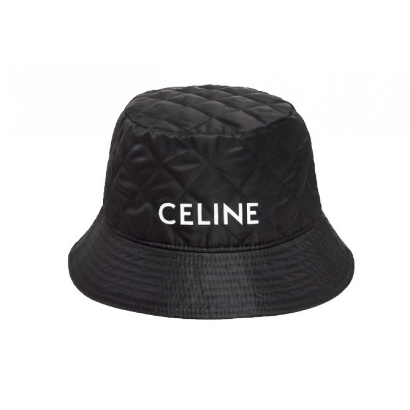 Celine Bucket Hat In Vinyl Twill Black