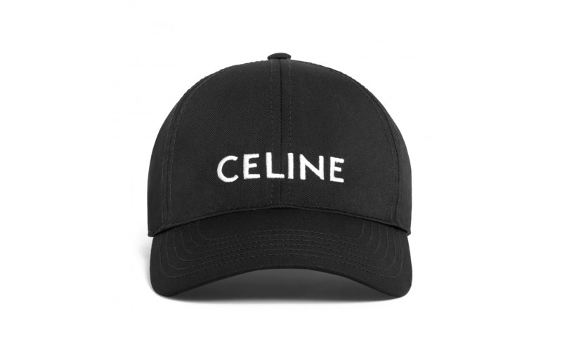 Celine Women's Cotton Baseball Cap Black