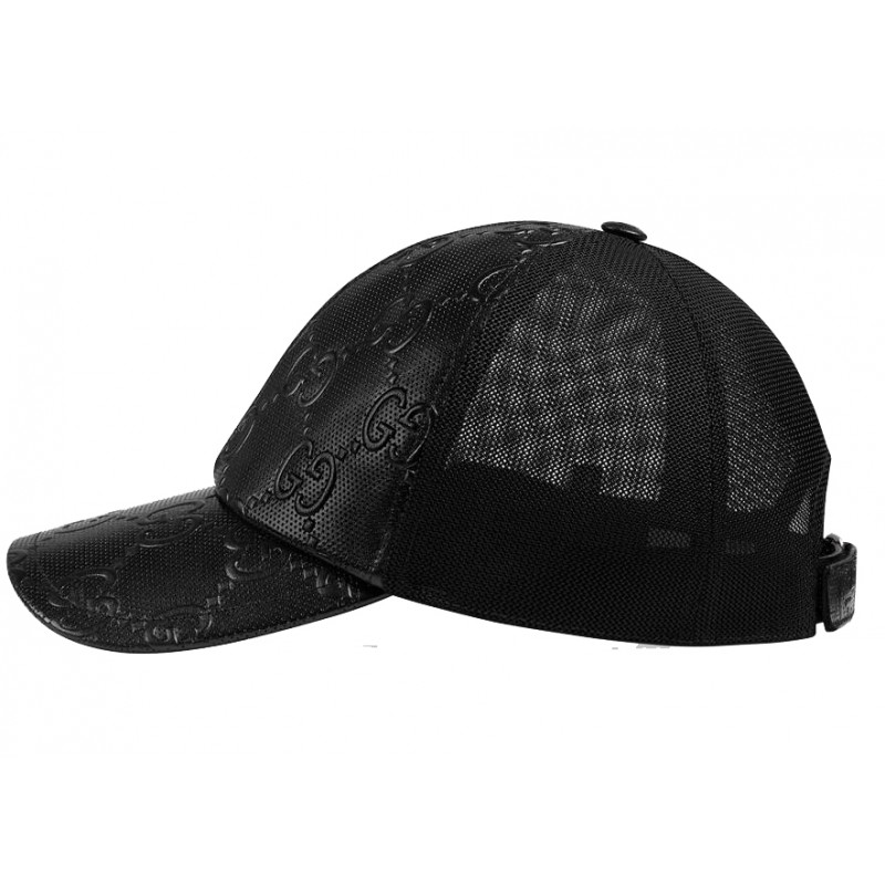 Gucci GG Embossed Baseball Hat Black