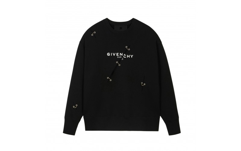 Givenchy Metal Details Oversized Sweatshirt Black