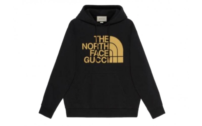 Gucci x The North Face Web Print Hoodie Black