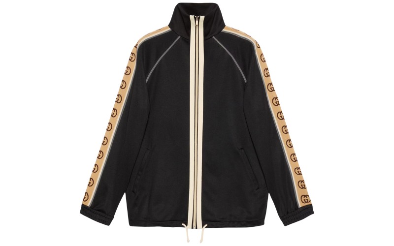 Gucci Oversize Technical Jersey Jacket Black