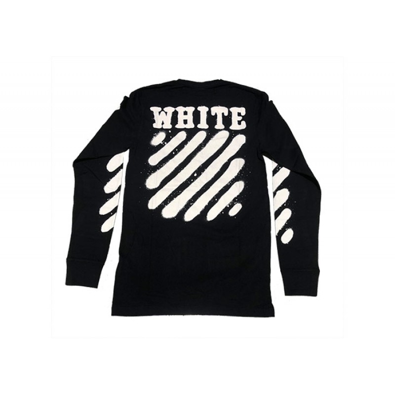 Off-White Incomplete Spray Paint L/S Tee Black