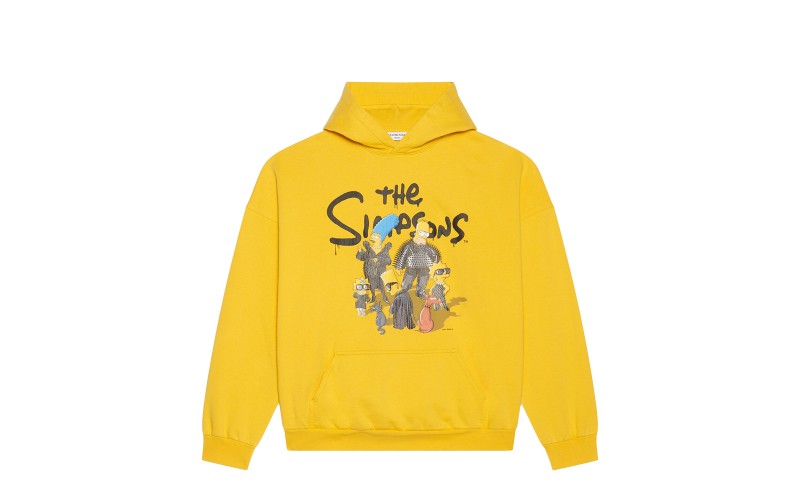 Balenciaga x The Simpsons Womens Wide Fit HoodieYellow