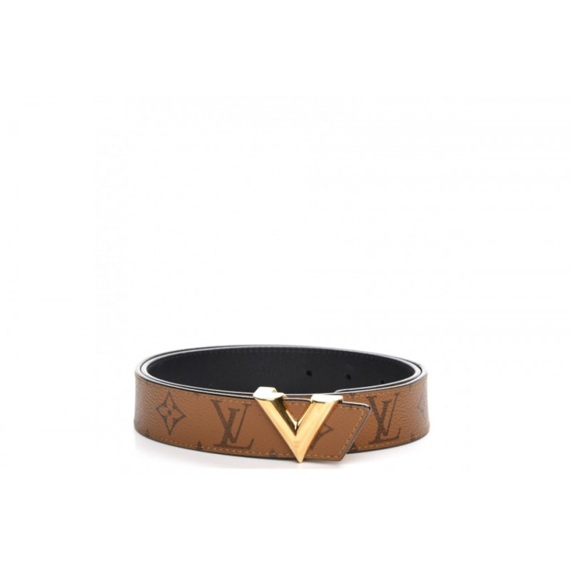 Louis Vuitton Belt Essential V Monogram Reverse Light Brown