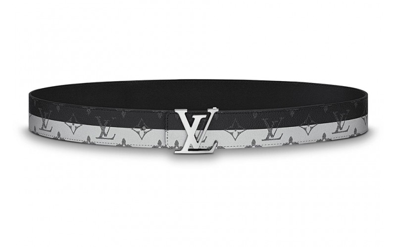 Louis Vuitton Belt Initiales Monogram Eclipse Split Outdoor 40mm Black/White