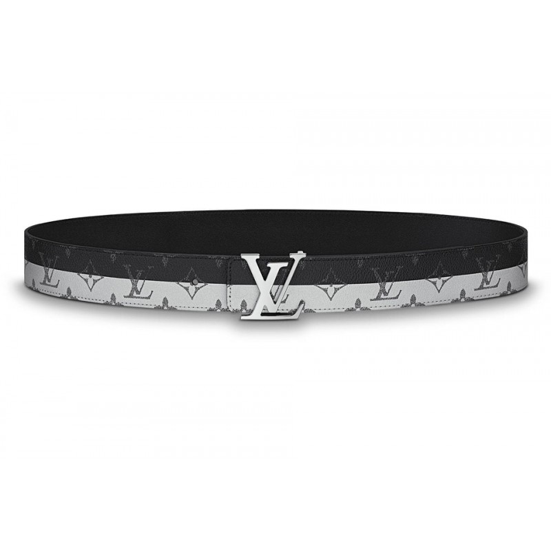 Louis Vuitton Belt Initiales Monogram Eclipse Split Outdoor 40mm Black/White