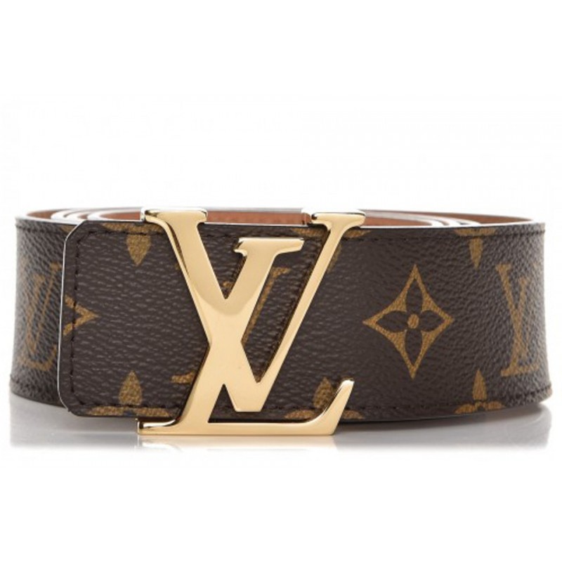 Louis Vuitton Belt Initiales Monogram 1.5W Brown/Brass