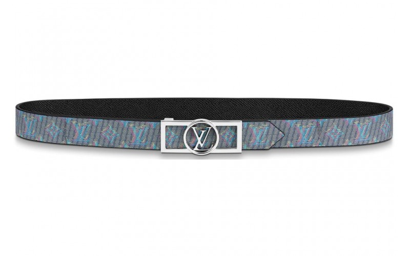 Louis Vuitton Dauphine Reversible Belt Monogram LV Pop 25MM Blue/Navy