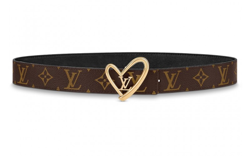 Louis Vuitton Limited Edition Reversible Belt 30MM Fall In Love Brown