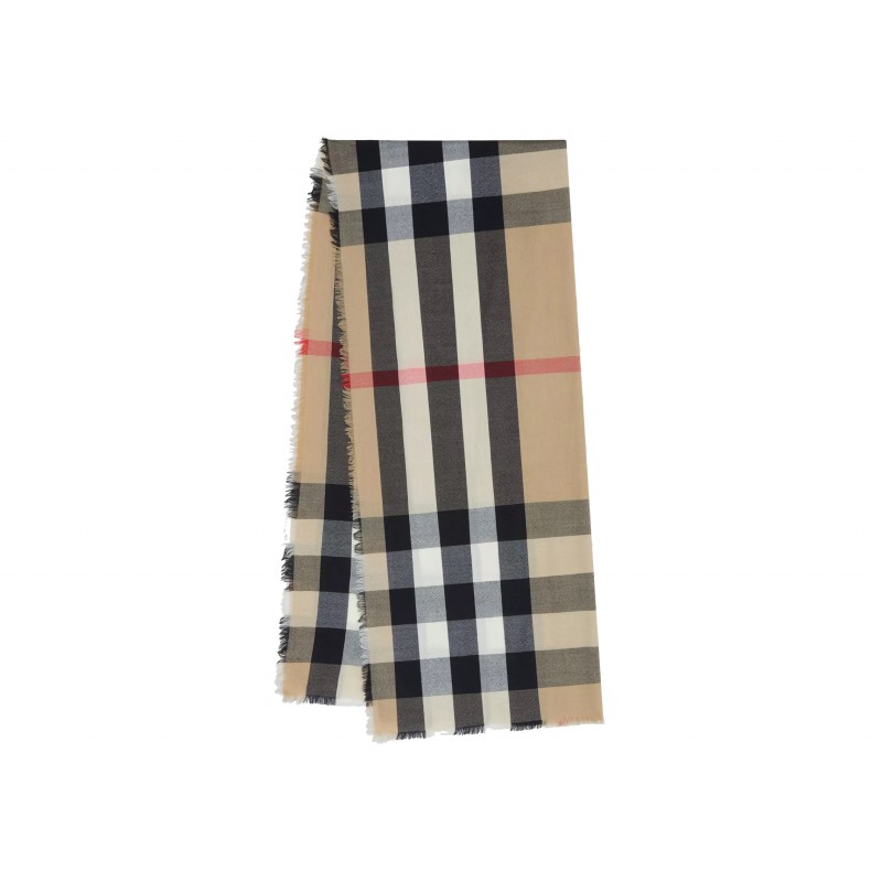 Burberry Lightweight Check Cashmere Scarf Archive Beige