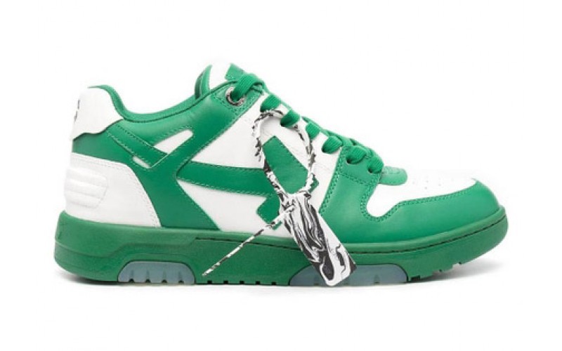 OFF-WHITE Out of Office Low Top Green Dirty White