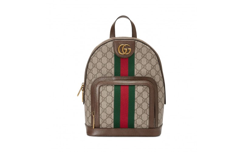 Gucci Ophidia Backpack GG Supreme Small Beige/Ebony