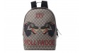 Gucci XXV Hollywood Backpack GG Supreme Wolf Print Brown/Black