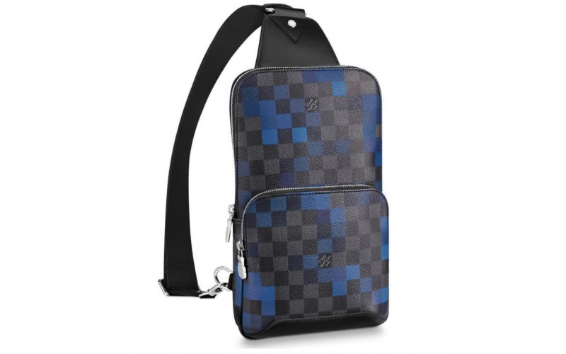 Louis Vuitton Sling Bag Avenue Damier Graphite Pixel Blue
