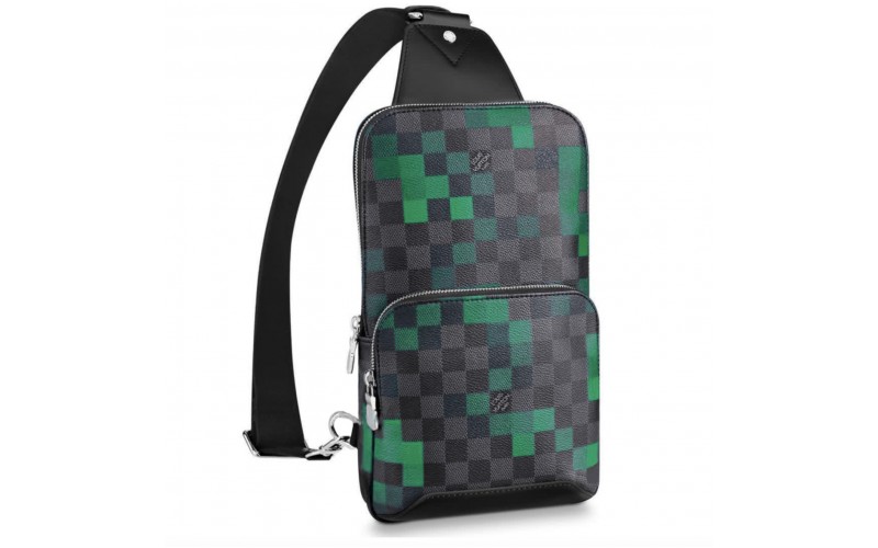 Louis Vuitton Sling Bag Avenue Damier Graphite Pixel Green