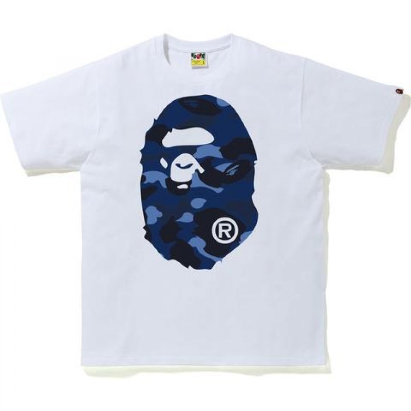 BAPE Color Camo Big Ape Head T-Shirt (SS20) White/Navy