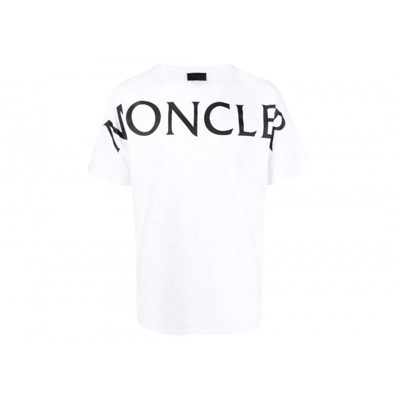 Moncler Oversize Logo Print T-shirt White