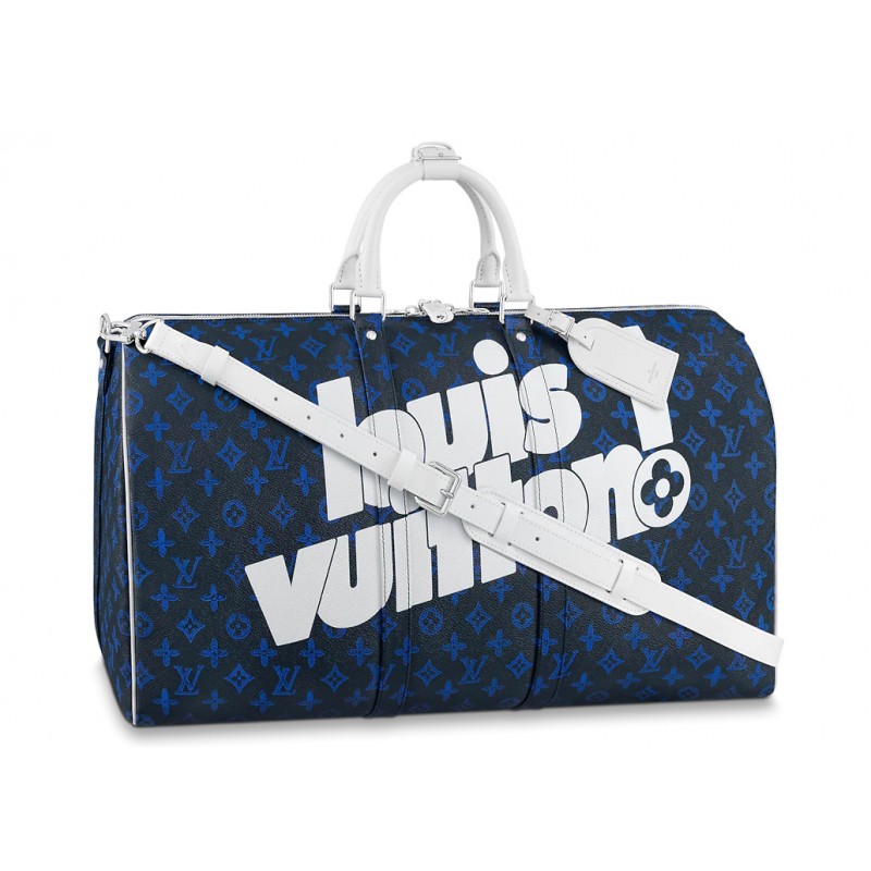 Louis Vuitton Keepall 50 Monogram Blue