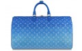 Louis Vuitton Keepall Bandouliere Clouds Monogram 50 Blue