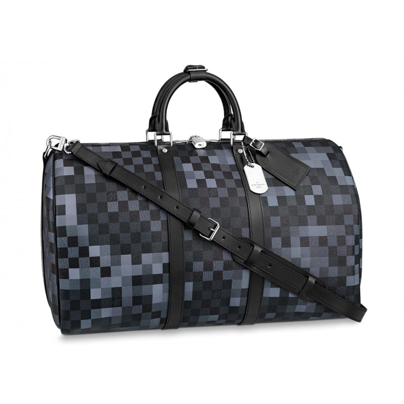 Louis Vuitton Keepall Bandouliere Damier Graphite Pixel 50 Gray