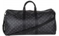 Louis Vuitton Keepall Bandouliere Monogram Eclipse (Without Accessories ) 55 Black/Grey
